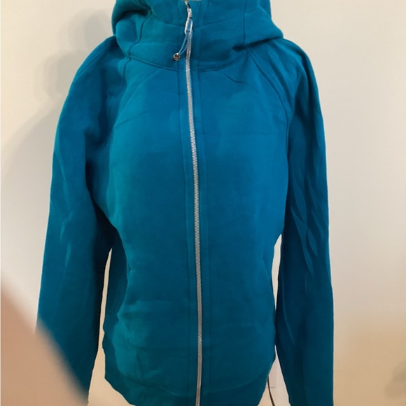 Lululemon full-zip teal scuba Hoodie.(size 10) - Picture 2 of 6
